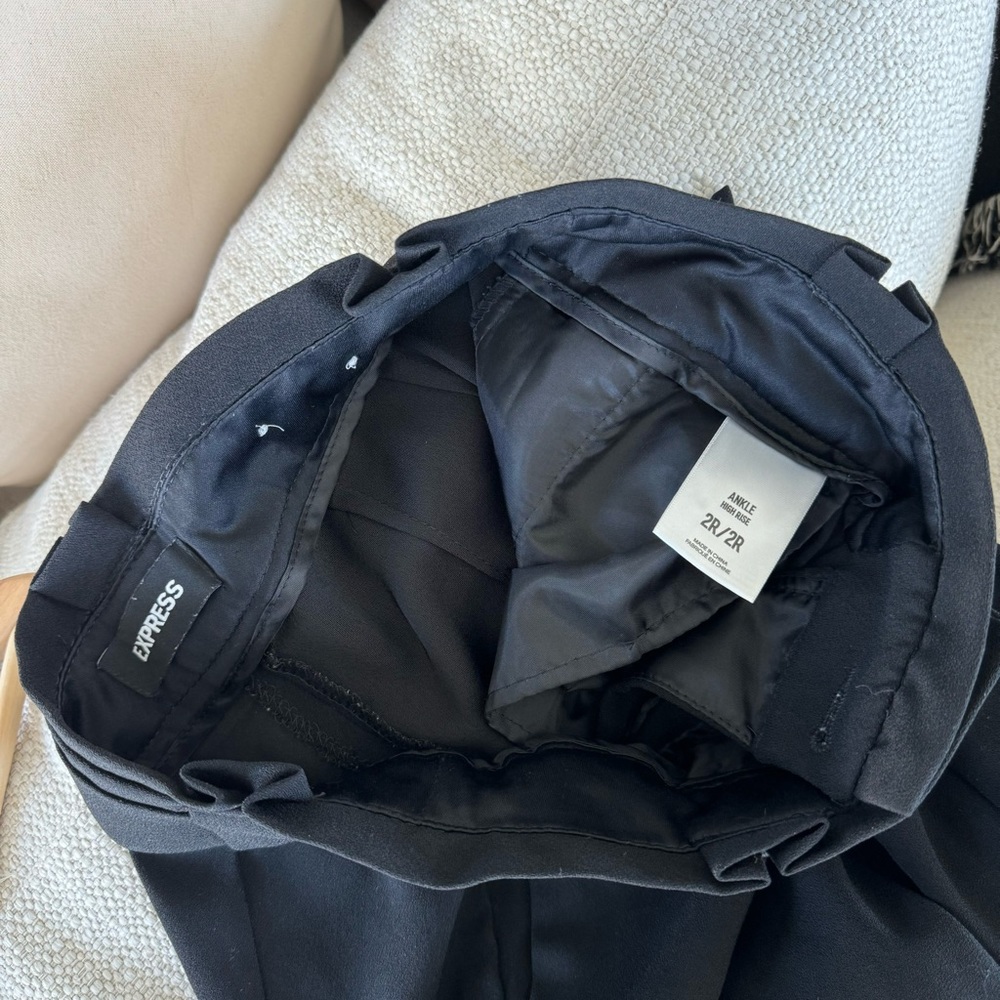 Express High Rise Paper Bag Ankle Pants - Picture 8 of 8